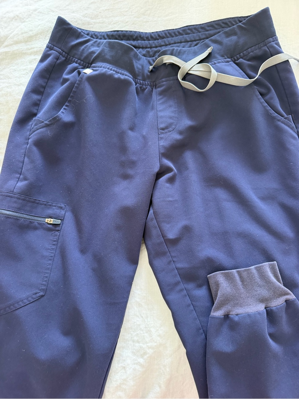 Women’s Navy Drawstring Cargo Jogger Pants